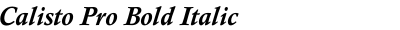 Calisto Pro Bold Italic